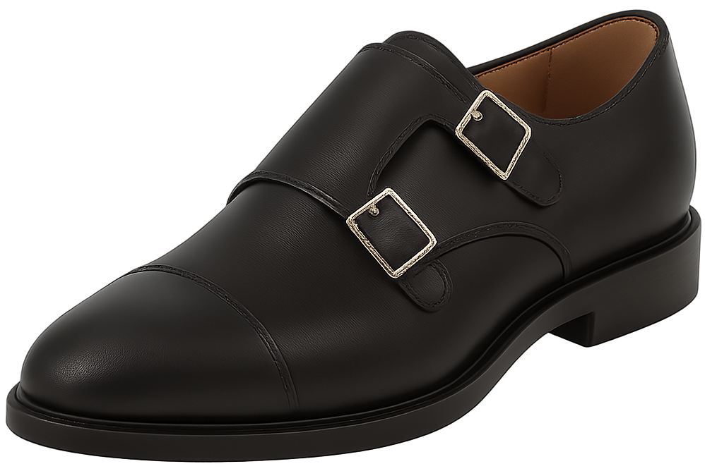 sapato com duas fivelas